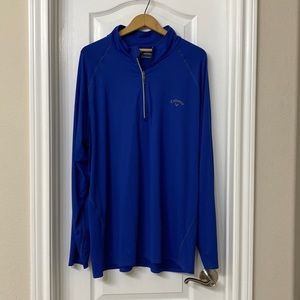 Men’s XXL Calloway 1/4 zip Royal Blue weather series
